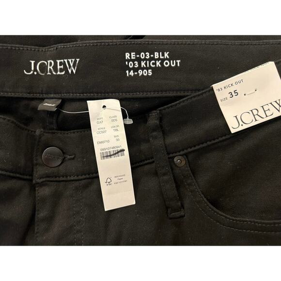 J. Crew Mid-rise kickout jean black size 35 - Picture 5 of 5